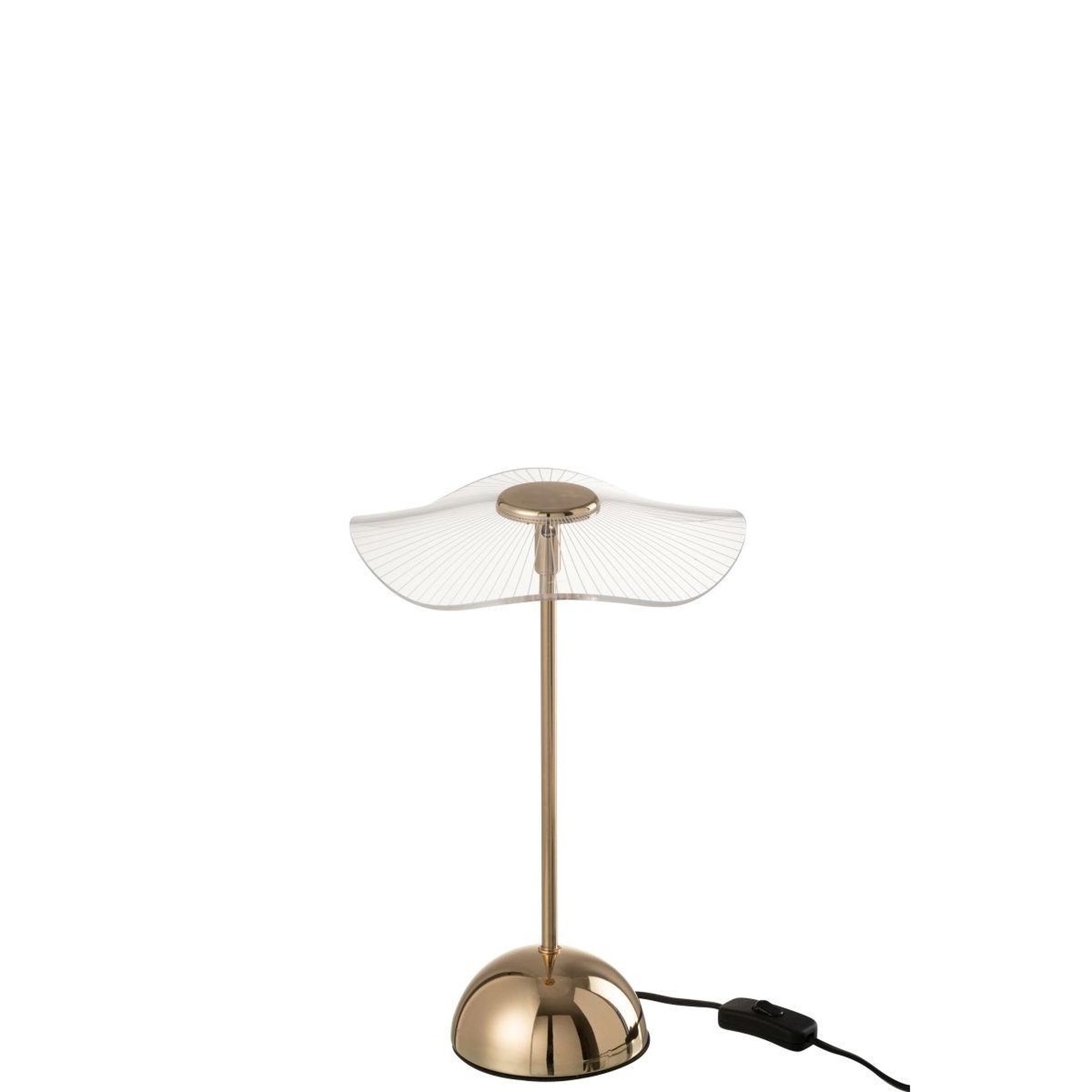 Voir la diapositive 3 : J-LINE Lampe à Poser Fleur à LED en Métal  Lela  31cm Or