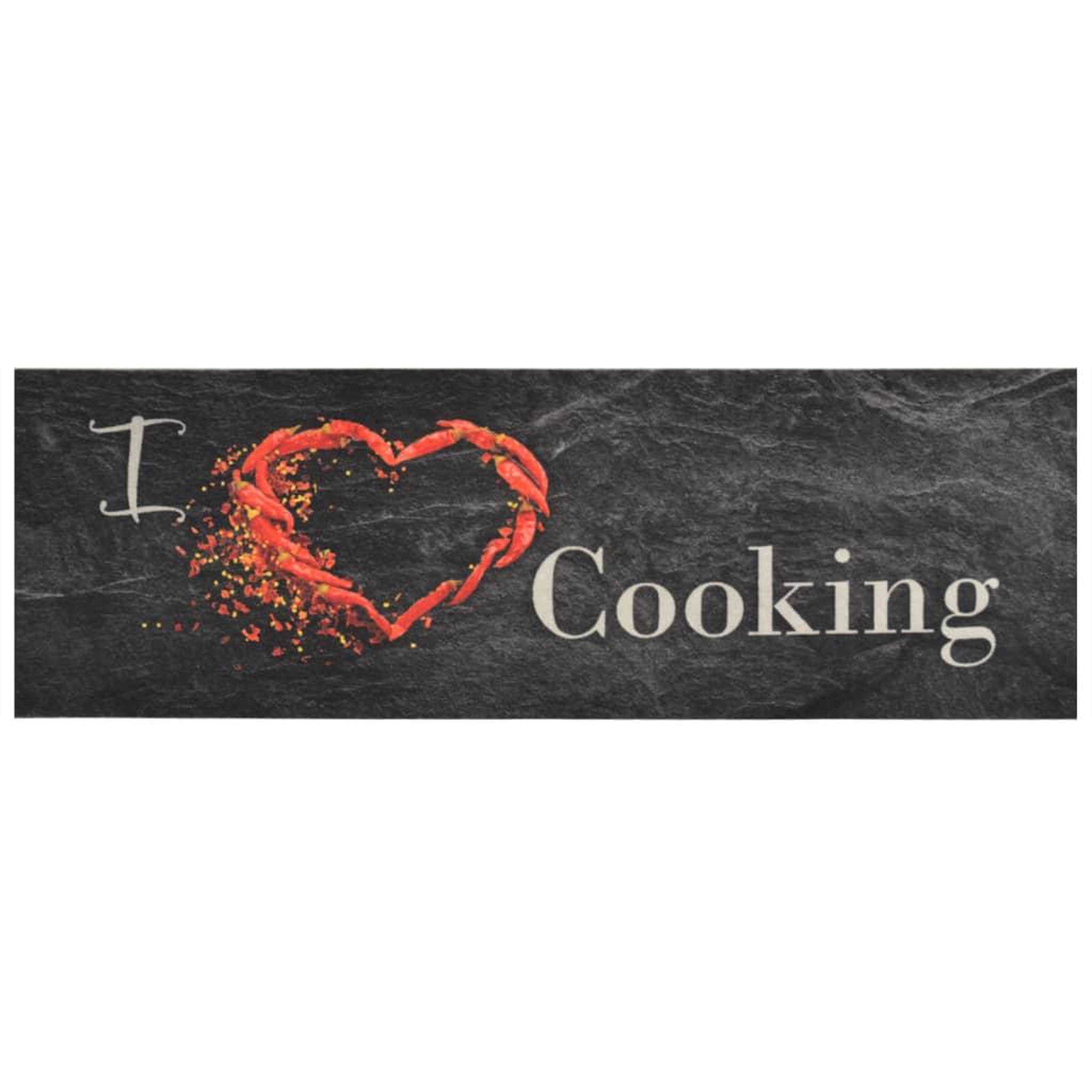 Voir la diapositive 2 : VIDAXL Tapis de cuisine lavable impression cuisine noir 60x180 cm