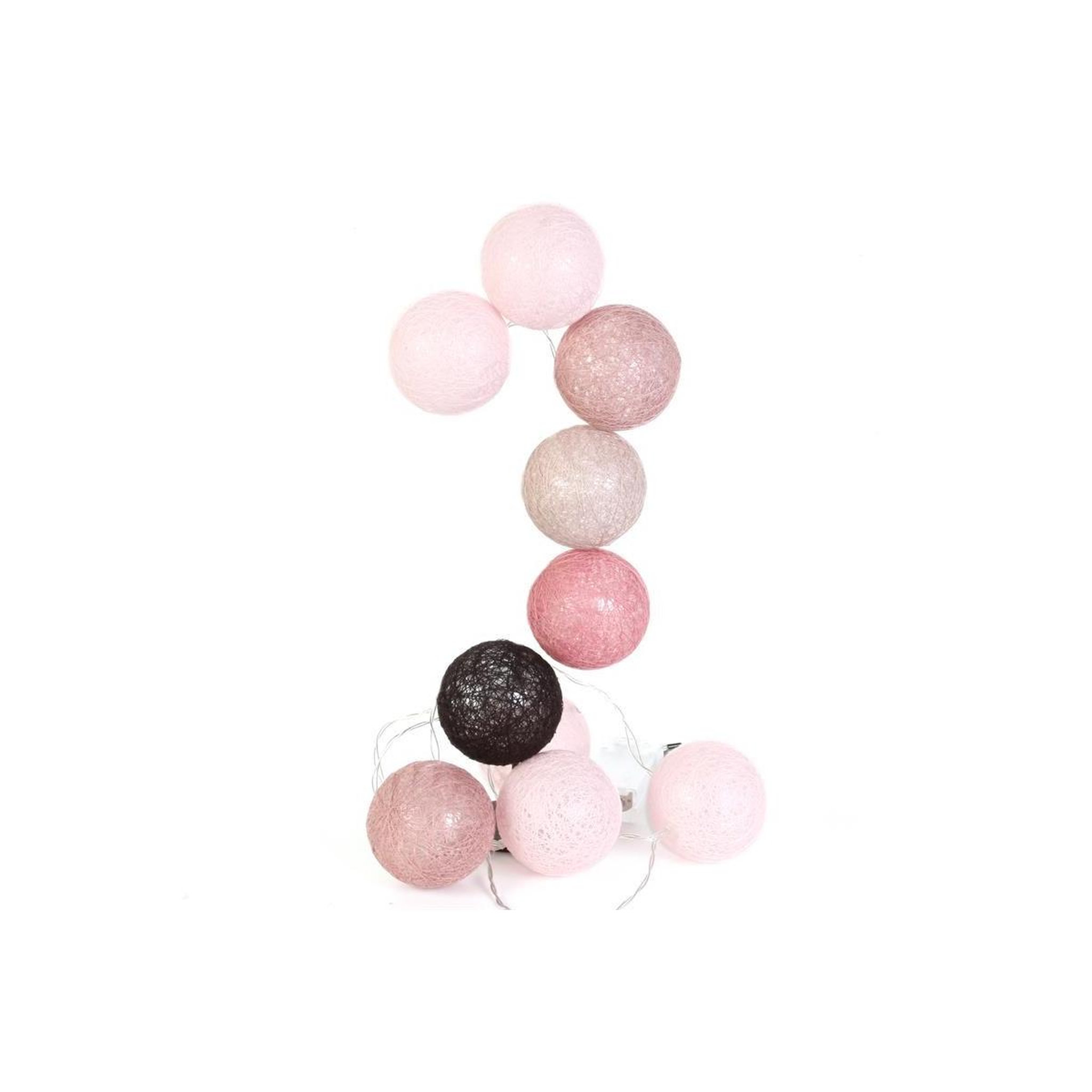 The Home Deco Factory Guirlande lumineuse à led  10 boules  175cm taupe