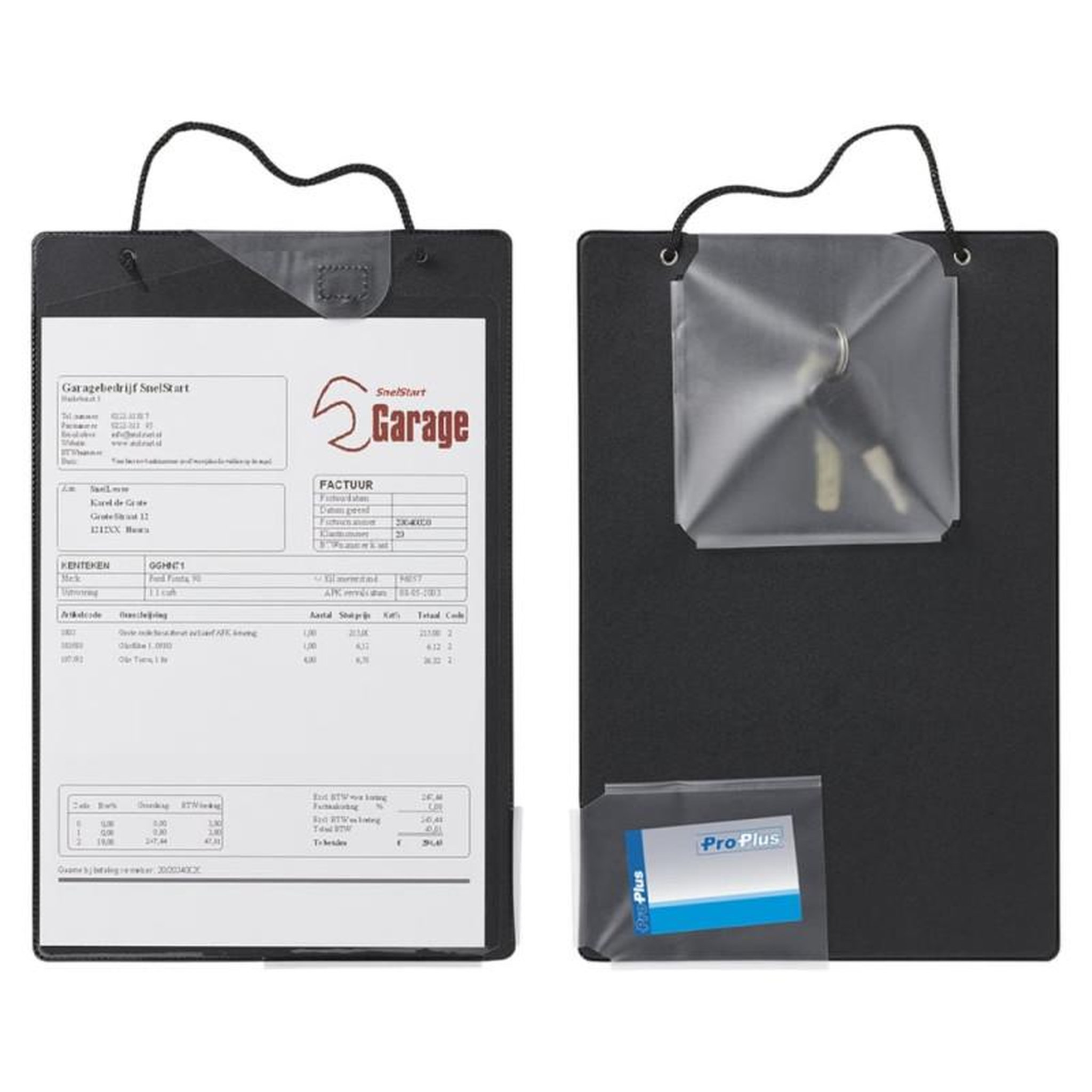 PROPLUS ProPlus Porte document A4 pour commande de réparation 10 pcs noir