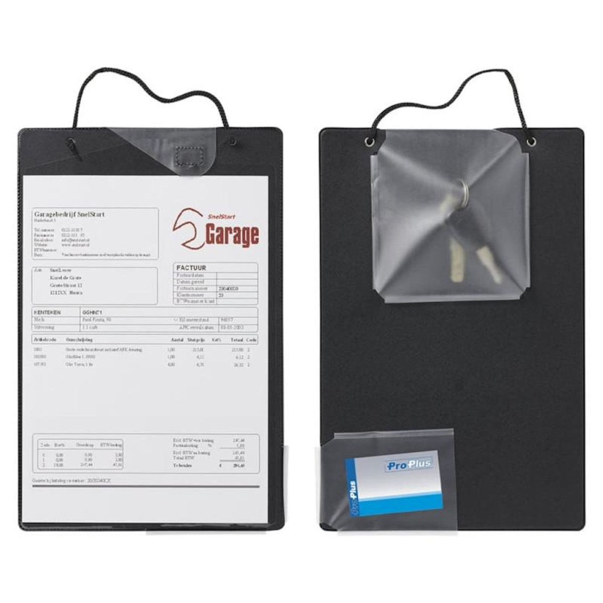 PROPLUS ProPlus Porte document A4 pour commande de réparation 10 pcs noir