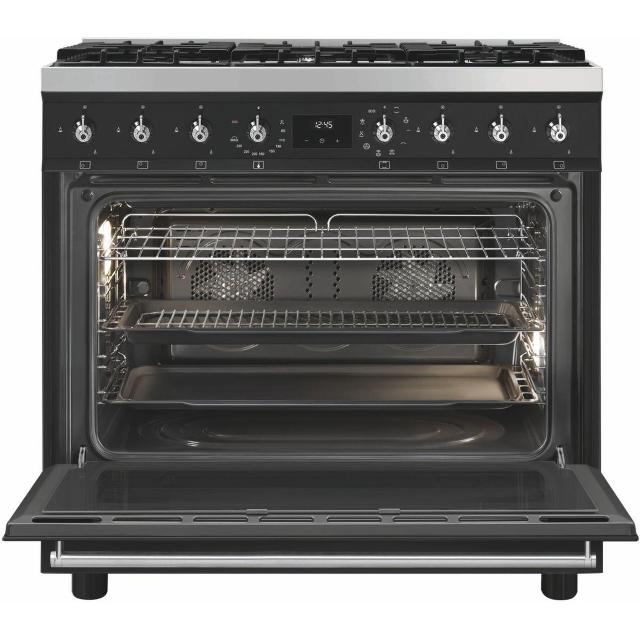 Voir la diapositive 2 : SMEG Piano de cuisson gaz c95gmcmb2