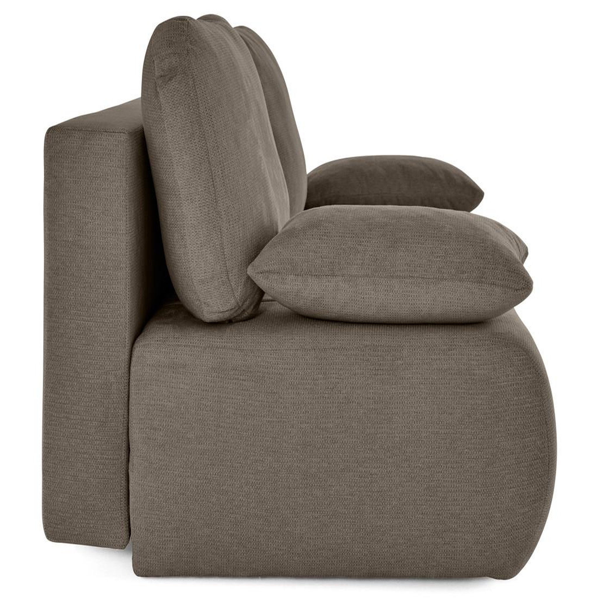 Voir la diapositive 6 : BEST MOBILIER Harper - canapé 3 places convertible avec coffre en tissu texturé