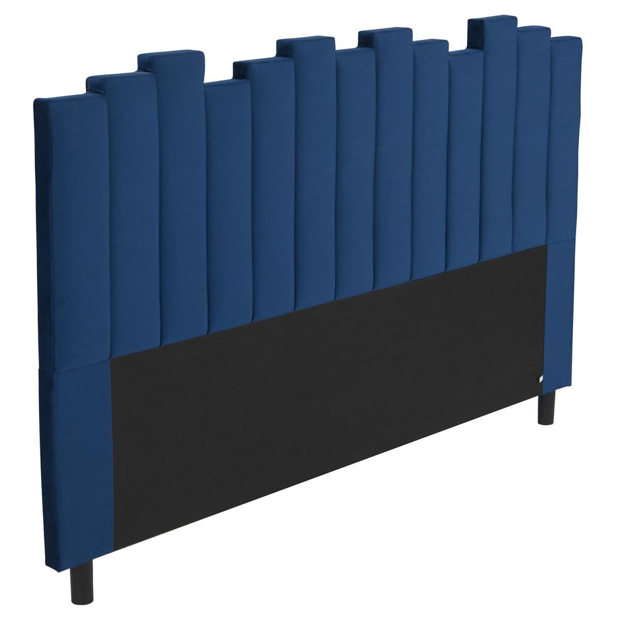 Voir la diapositive 3 : Paris Prix Tête de lit en velours design  kenty  180cm bleu