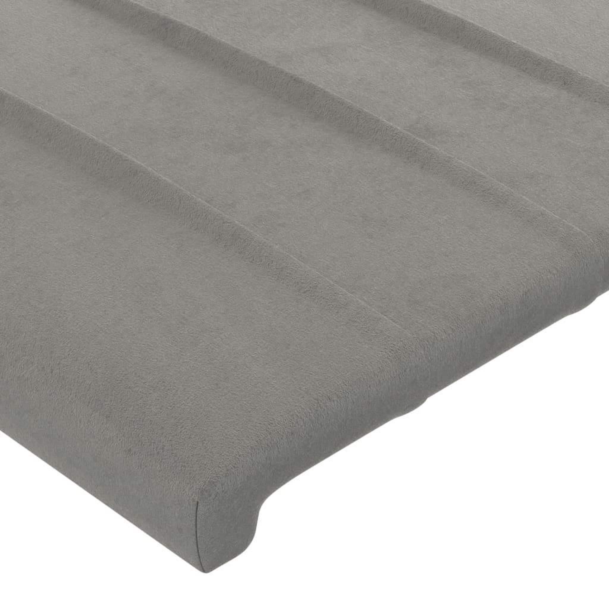 Voir la diapositive 5 : VIDAXL Tete de lit avec oreilles Gris clair 103x16x118/128 cm Velours