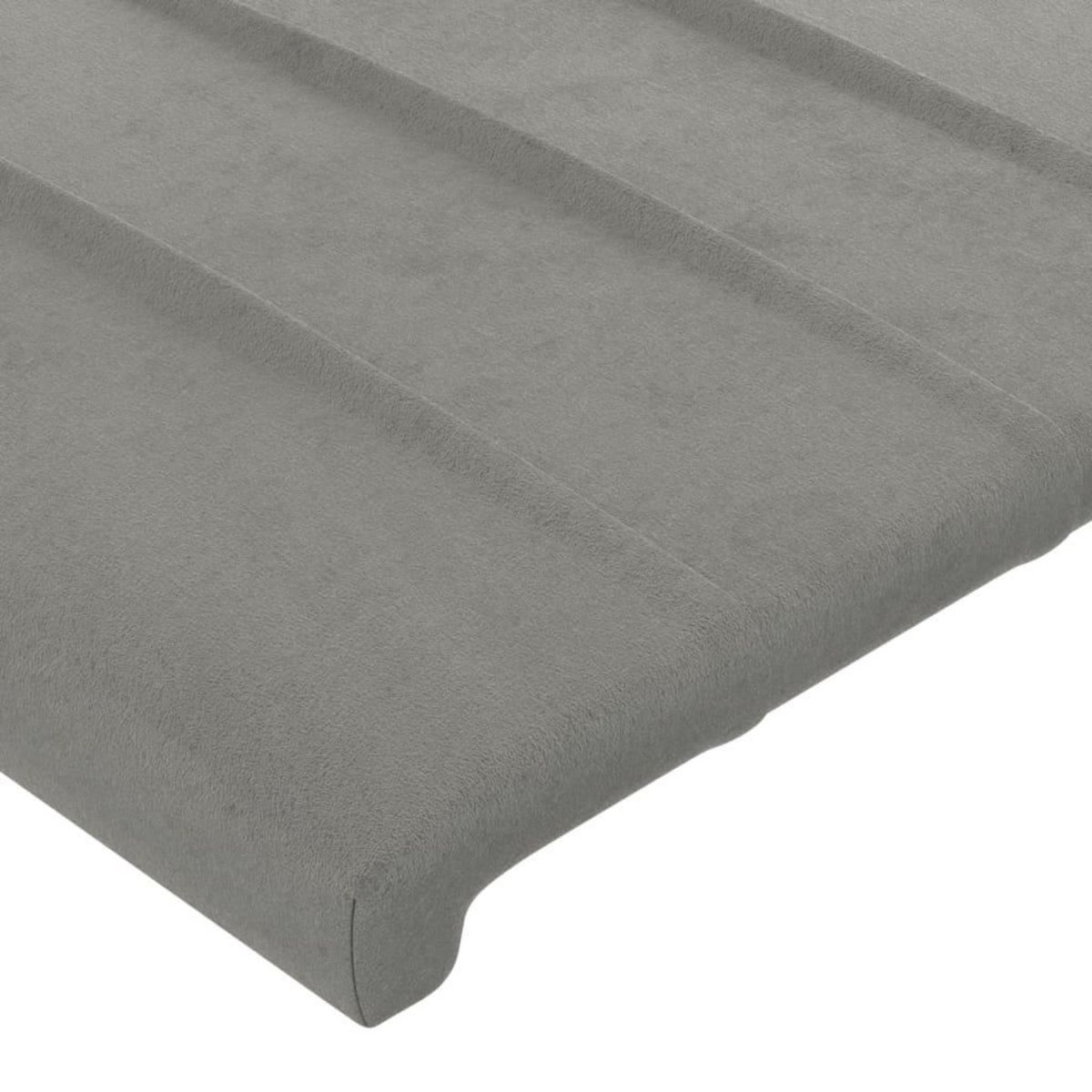 VIDAXL Tete de lit avec oreilles Gris clair 103x16x118/128 cm Velours