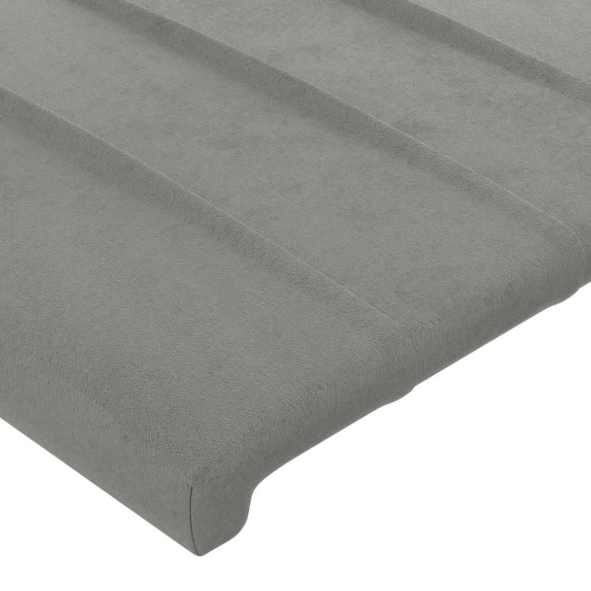 VIDAXL Tete de lit avec oreilles Gris clair 103x16x118/128 cm Velours