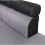 Voir la diapositive 4 : Habitat et Jardin Canapé d'angle convertible  Sophia luxe  - 265 x 190.5 x 80/91 cm - Noir / Gris - 5 places - Angle droit