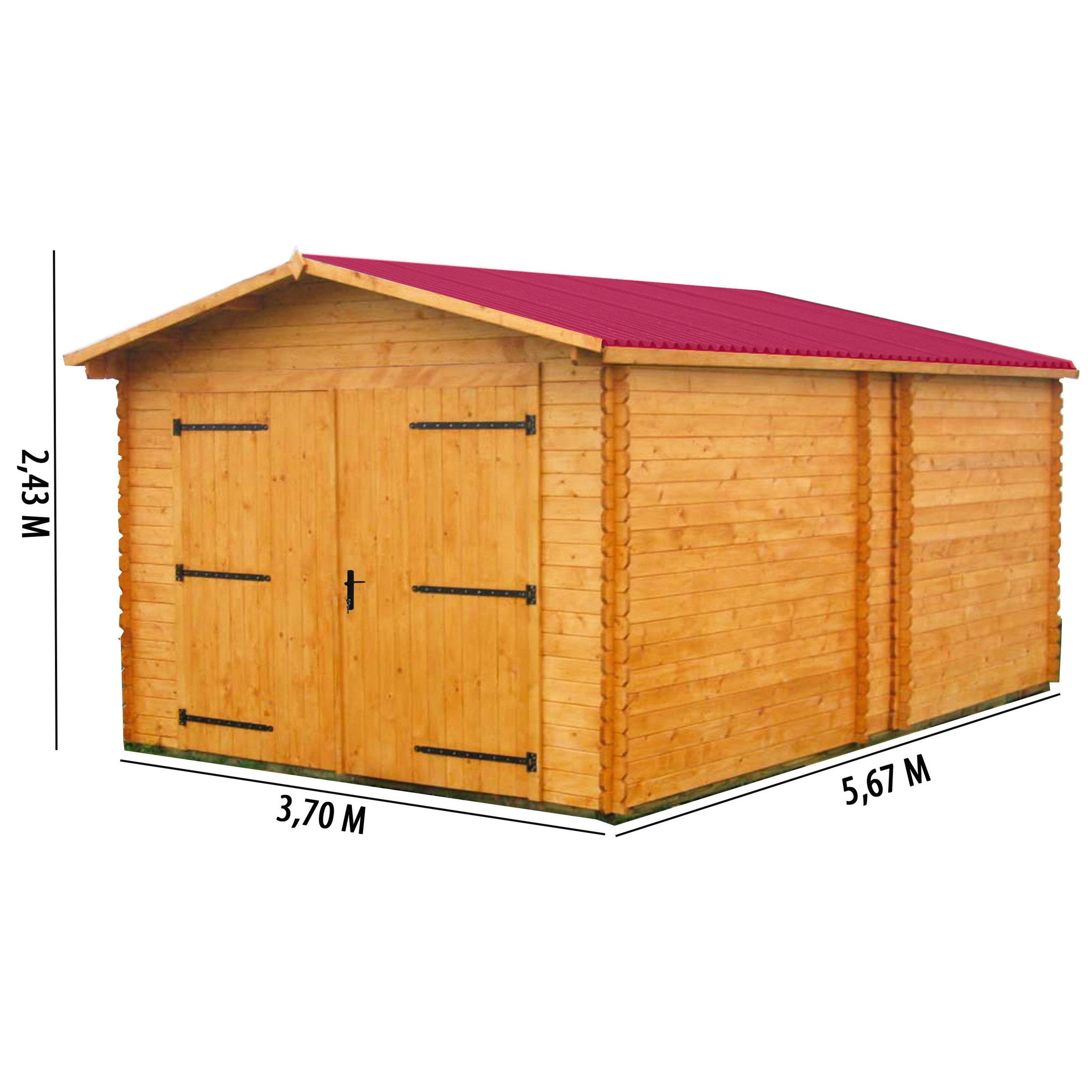 Voir la diapositive 2 : Garage - Bois - 17,19m² - AUTUN