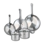 ELO Ensemble de 3 Poêles de cuisson 24, 28 et 32 cm et 2 faitouts 16 et 20 cm Elo Profi Citrin