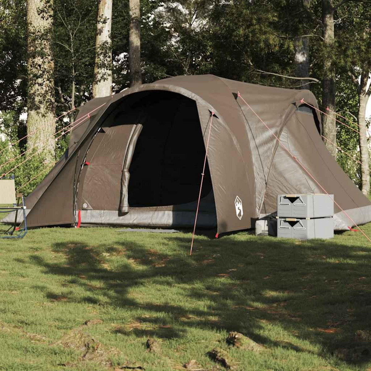 VIDAXL Tente familiale a dome 6 personnes marron impermeable