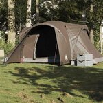 VIDAXL Tente familiale a dome 6 personnes marron impermeable