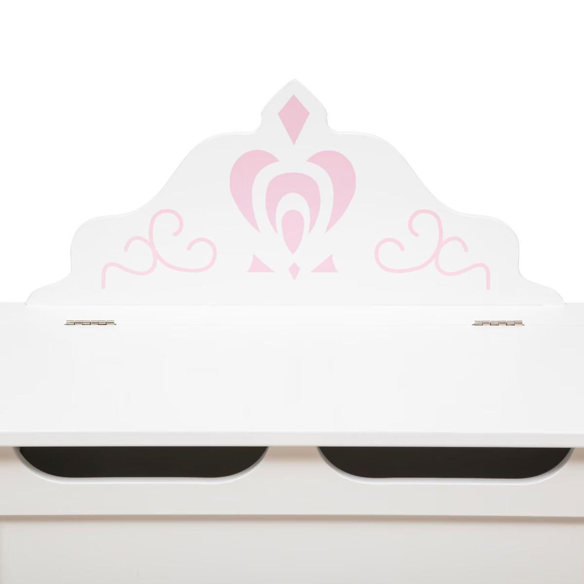 Voir la diapositive 4 : Atmosphera Kids Coffre à jouets  couronne  57cm blanc