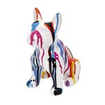 Paris Prix Statuette Déco  Bulldog Coulures  20cm Multicolore
