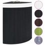 Voir la diapositive 2 : VIDAXL Panier a linge d'angle Bambou Noir 60 L