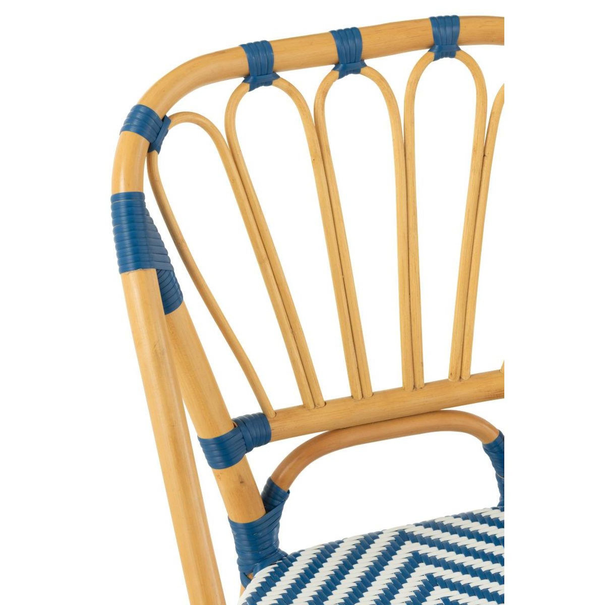 Paris Prix Chaise en Rotin  Danial  85cm Bleu