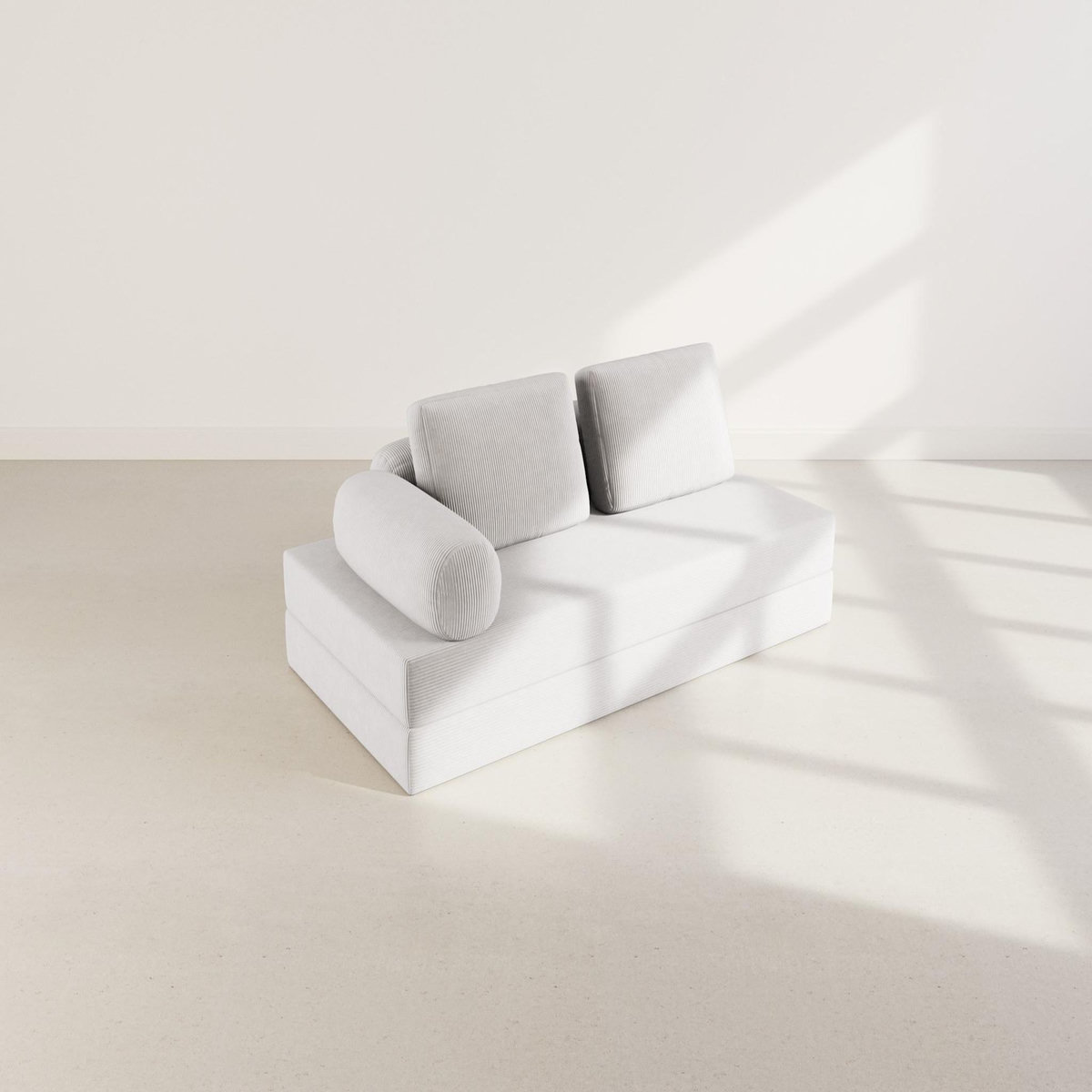 LISA DESIGN Lonny - canapé 3 places convertible en velours côtelé