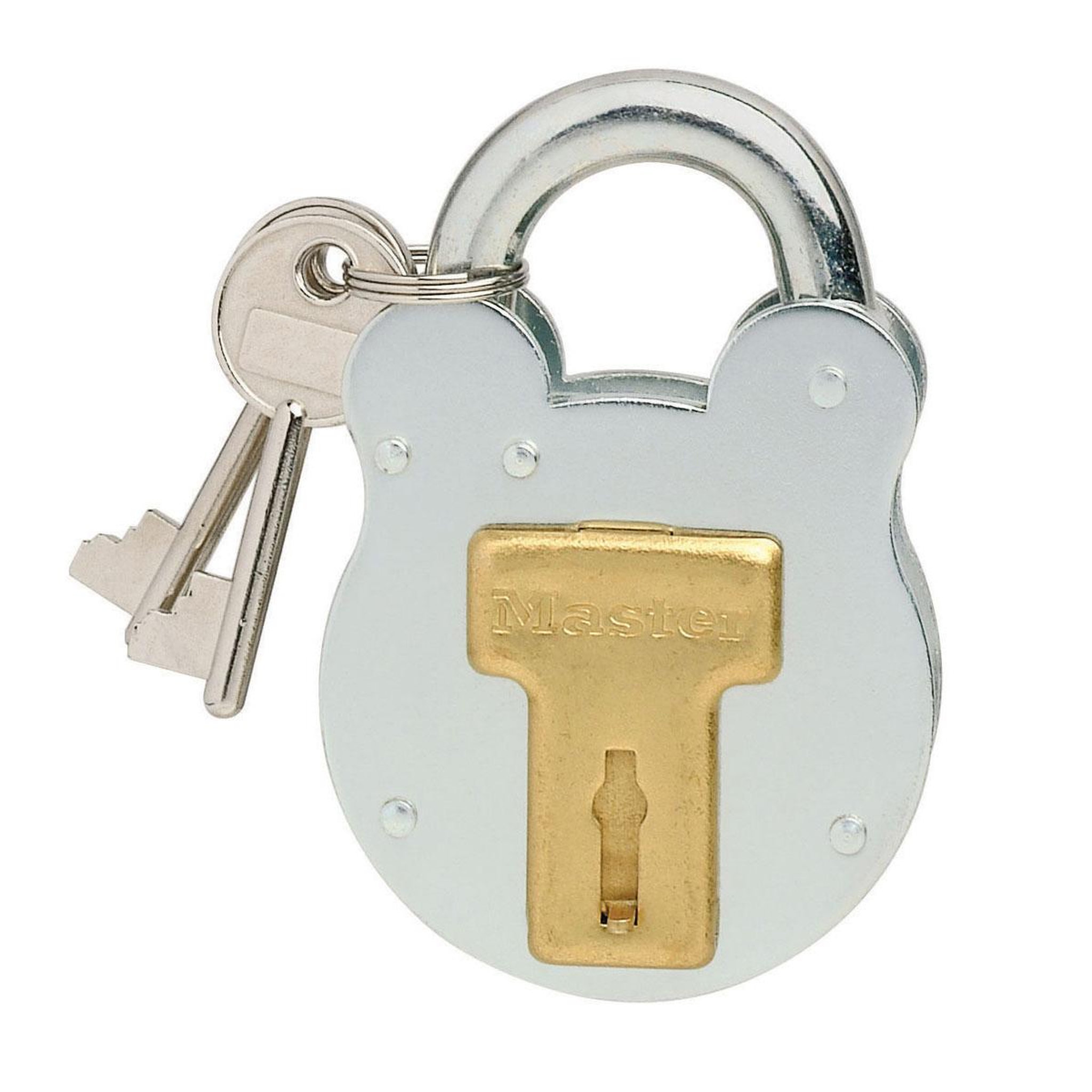 Master lock 2750eurd cadenas au design vintage, gris, 8,7 x 5 x 1,3 cm