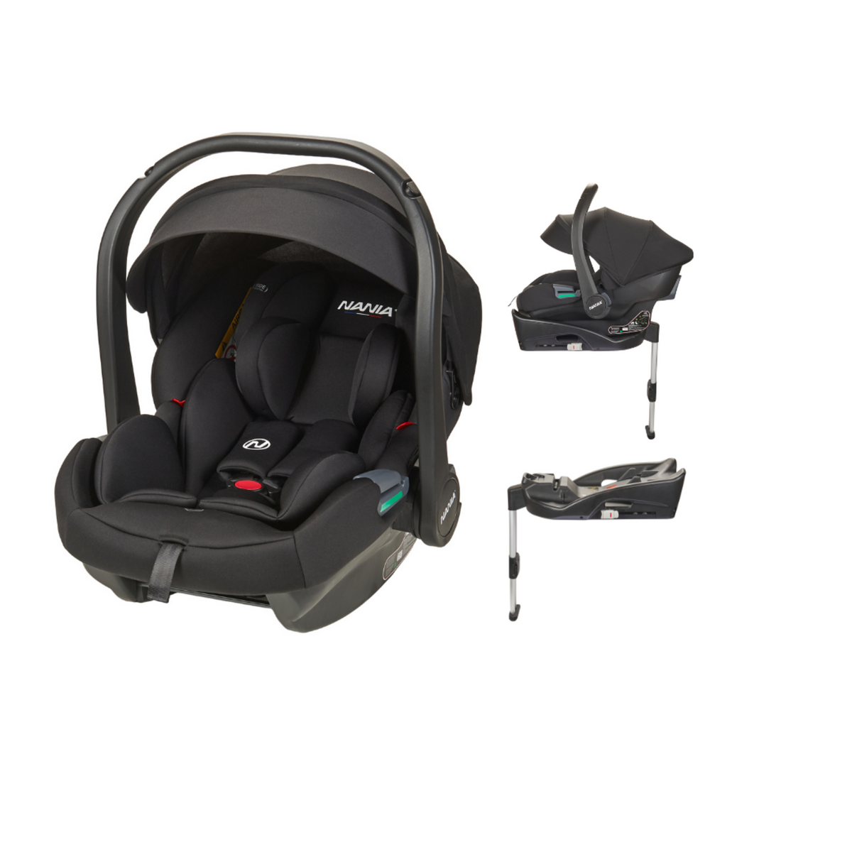 NANIA Siège auto bébé ceinturé NANIA Rimini 40-87 cm R129 i-Size –dès la naissance à 13 kg Protection Latérale -insert lombaire et de réduction+ Base isofix