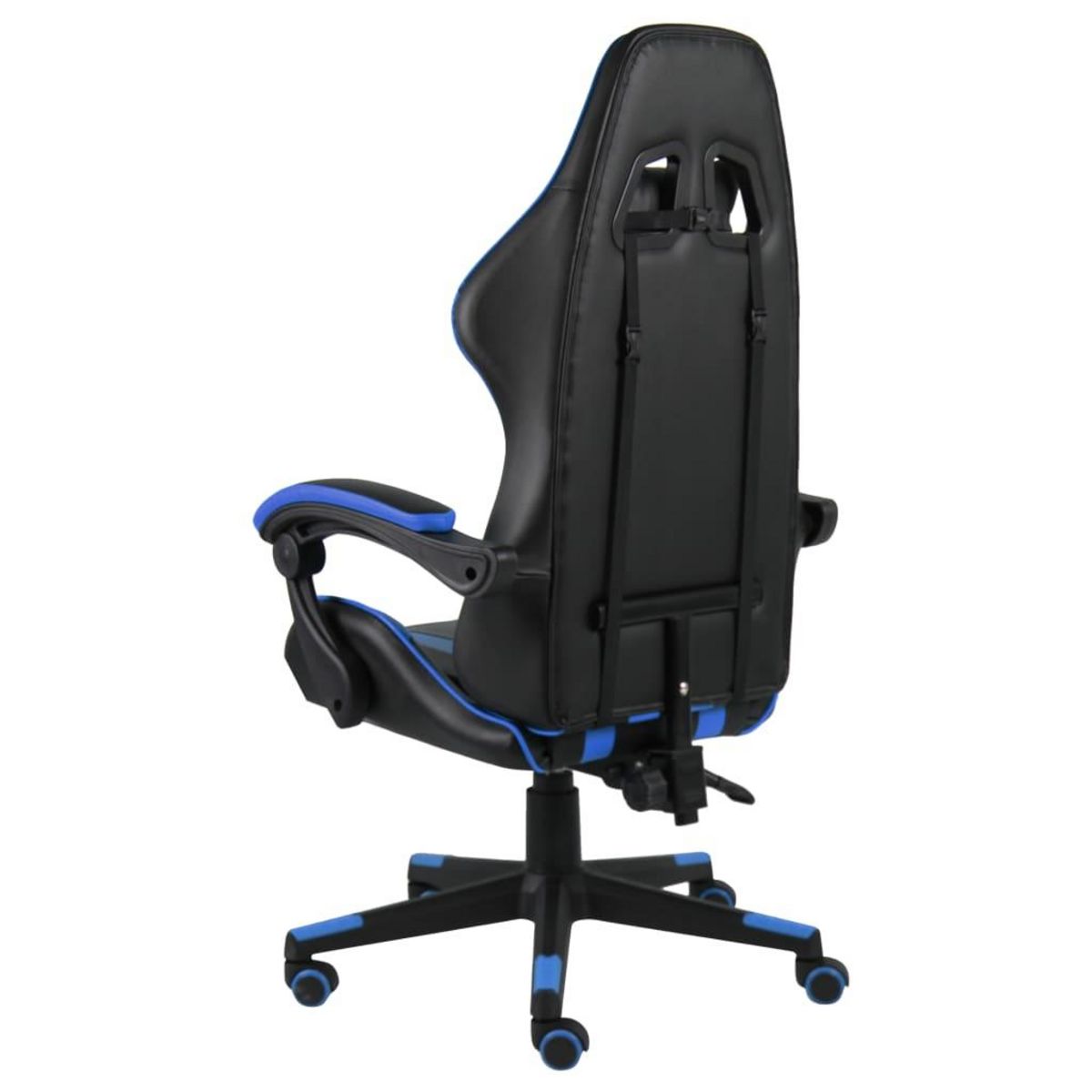 VIDAXL Fauteuil de jeux video Noir et bleu Similicuir