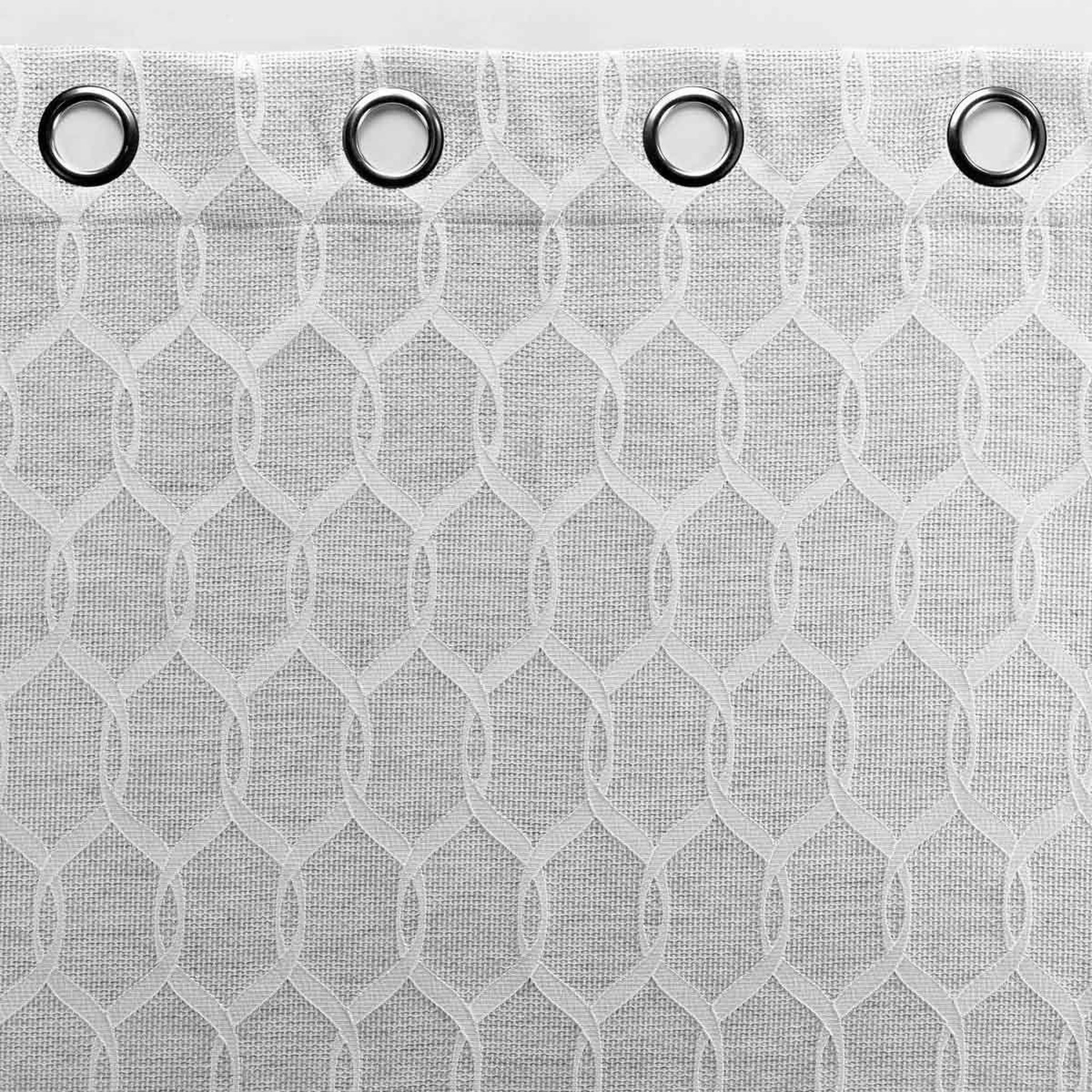 Voir la diapositive 3 : Douceur d'Intérieur Rideau à œillets jacquard  utopia  140x260cm gris