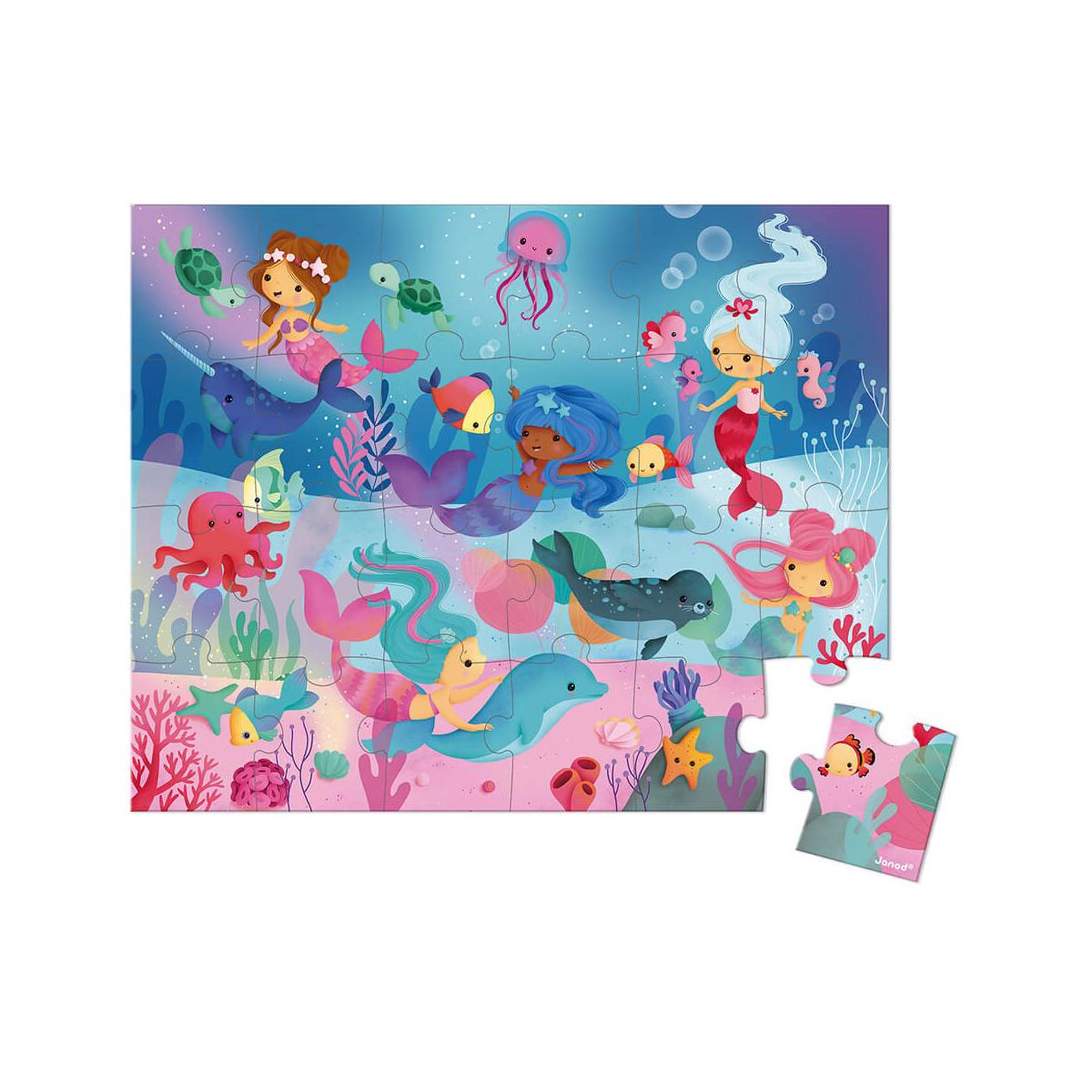 Voir la diapositive 2 : JANOD Puzzle sirenes 24 pcs