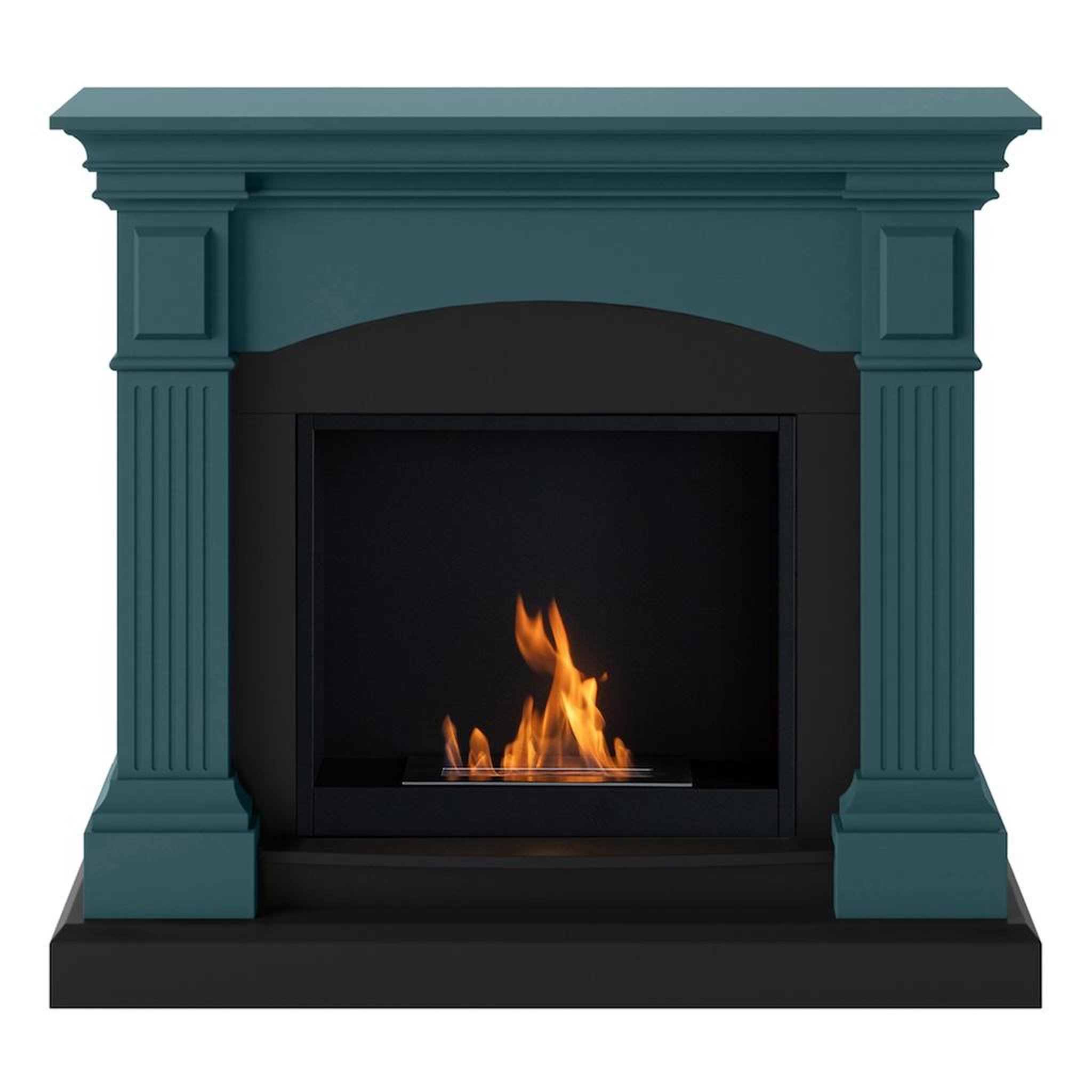 CENTRALE BRICO Cheminée bioéthanol - FreeFlame MAGNA - flamme réelle sans conduit - Turquoise
