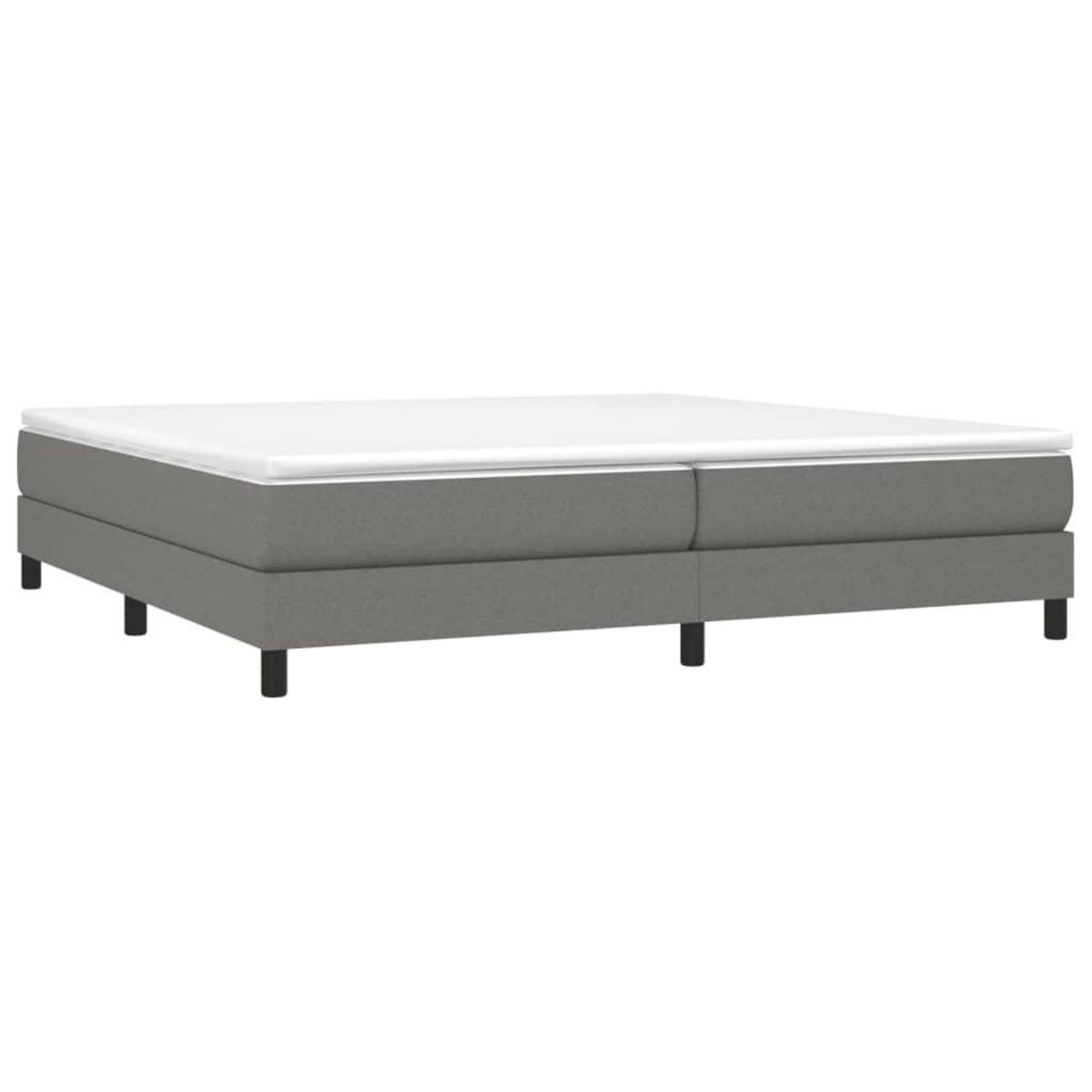 VIDAXL Sommier a lattes de lit avec matelas Gris fonce 200x200cm Tissu