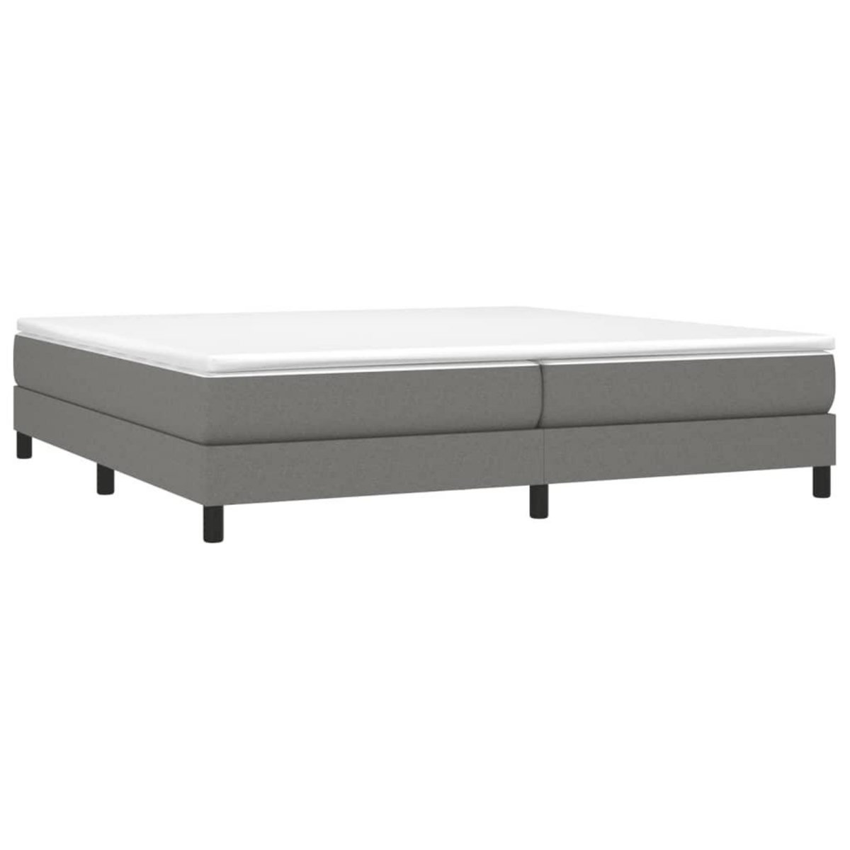 VIDAXL Sommier a lattes de lit avec matelas Gris fonce 200x200cm Tissu