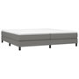 Voir la diapositive 3 : VIDAXL Sommier a lattes de lit avec matelas Gris fonce 200x200cm Tissu