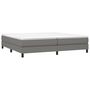 Voir la diapositive 3 : VIDAXL Sommier a lattes de lit avec matelas Gris fonce 200x200cm Tissu