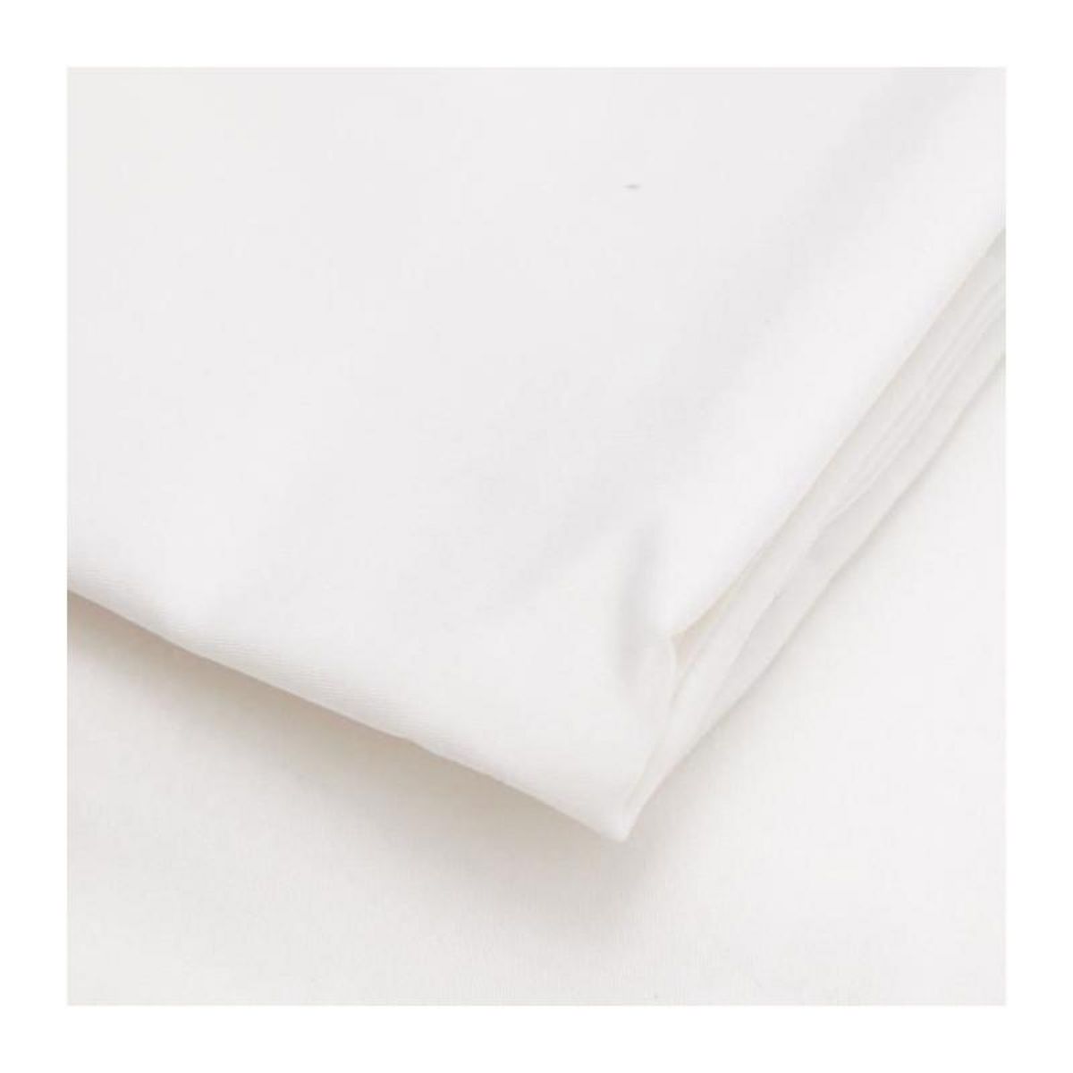 GENERIQUE Parure de lit - 1 housse de couette 220 x 240 cm + 2 taies d'oreiller 60 x 60 cm - Satiné 100% coton - Blanc