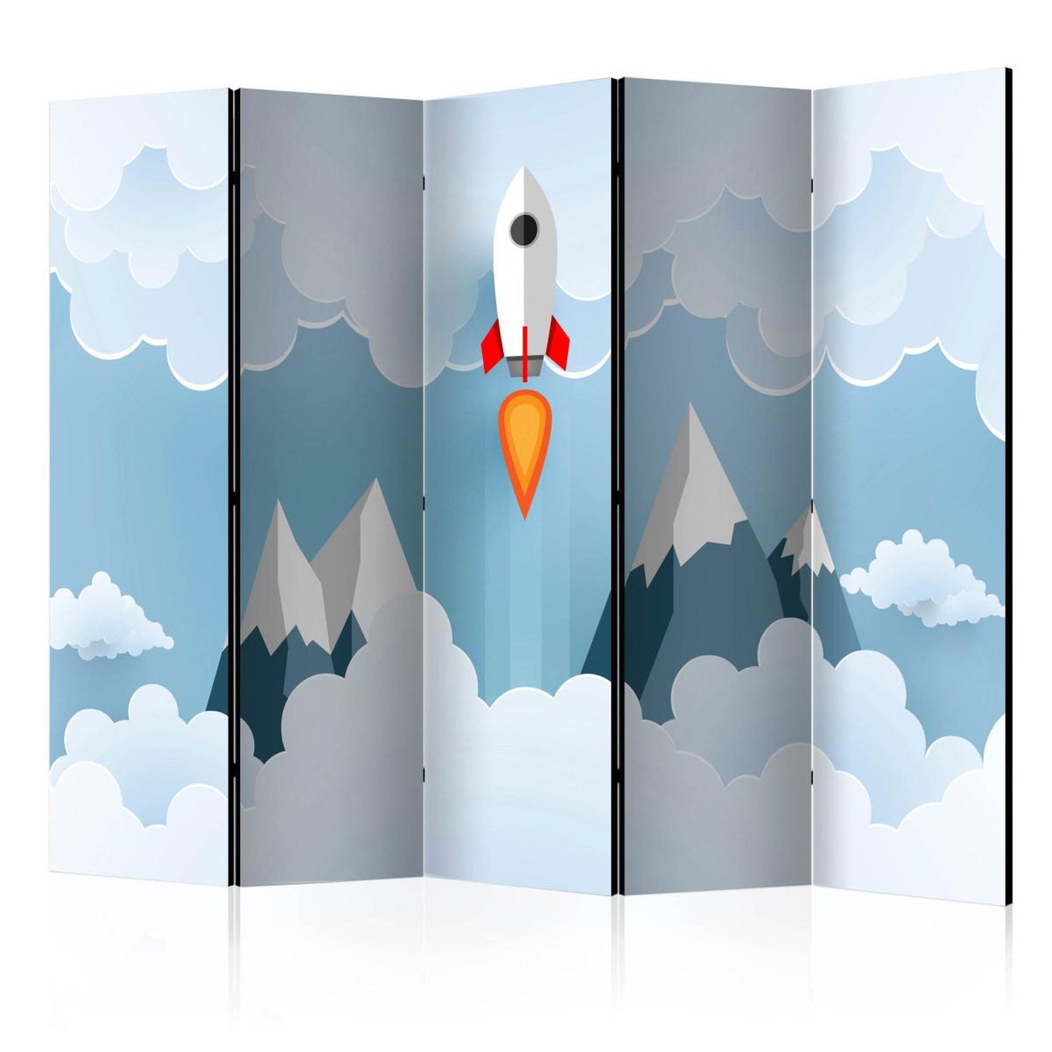 Paris Prix Paravent 5 volets  rocket in the clouds  172x225cm