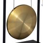 Voir la diapositive 2 : ATMOSPHERA Statuette Déco avec Gong  Toa  69cm Noir & Or