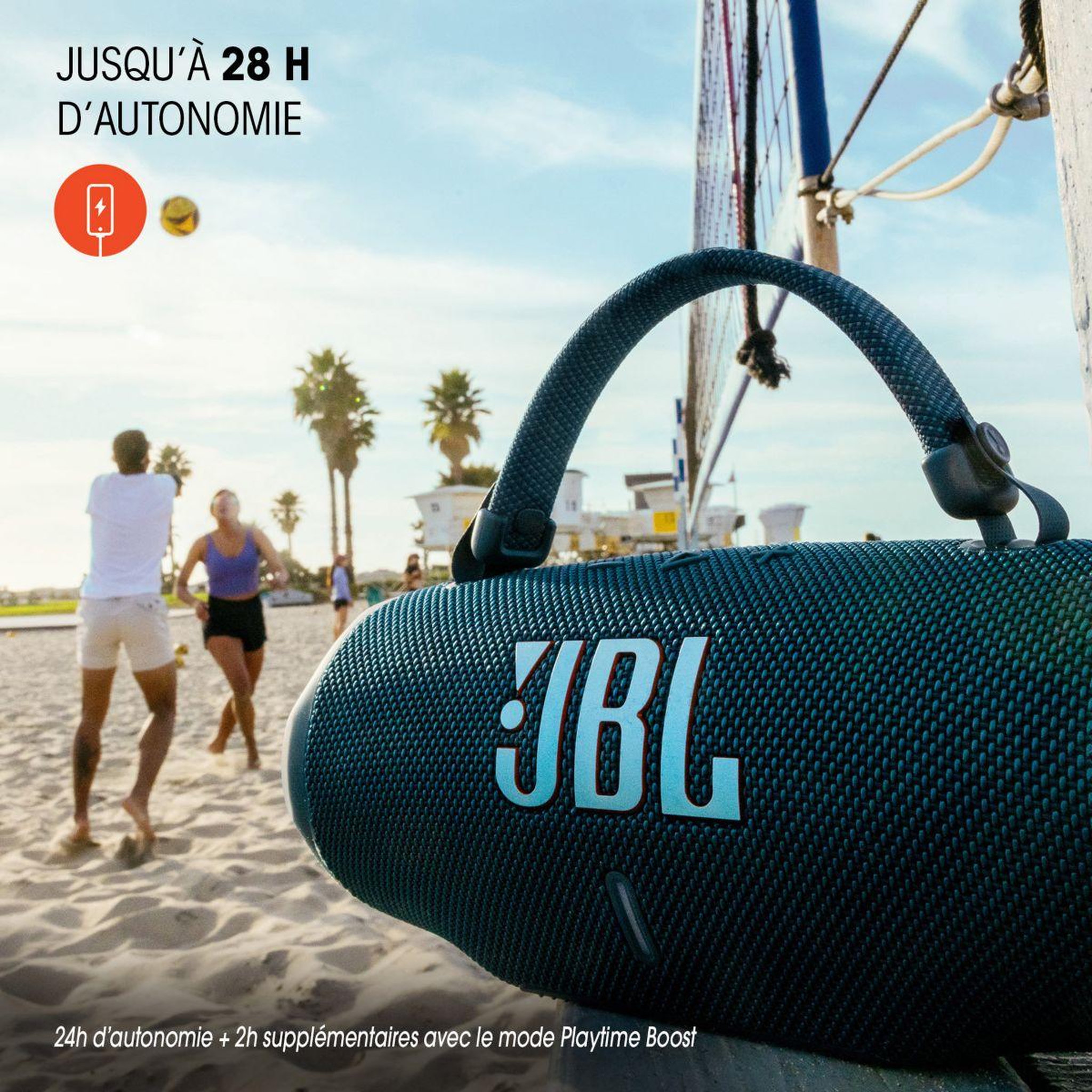 Voir la diapositive 3 : JBL Enceinte portable charge 6 blanc