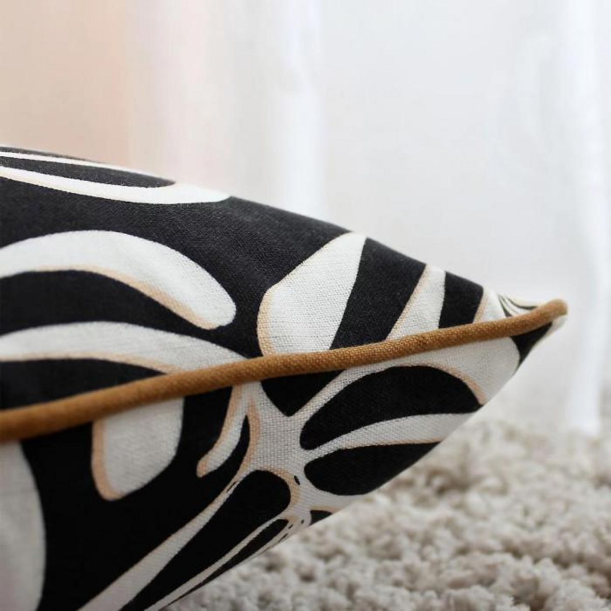 Paris Prix Coussin Déco Imprimé  Signature  40x40cm Noir