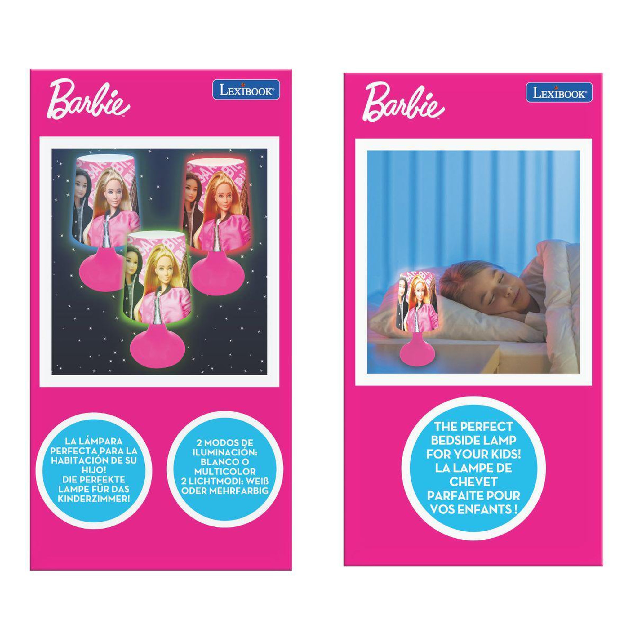 Voir la diapositive 4 : Lexibook Mini lampe de chevet veilleuse sans fil Barbie