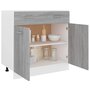 Voir la diapositive 4 : VIDAXL Armoire de plancher a tiroir Sonoma gris 80x46x81,5 cm