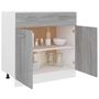 Voir la diapositive 4 : VIDAXL Armoire de plancher a tiroir Sonoma gris 80x46x81,5 cm