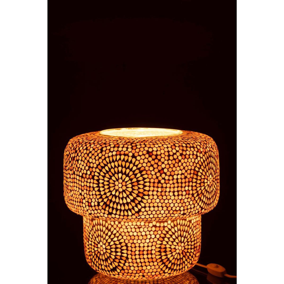Paris Prix Lampe à Poser Mosaïque  Ruthie  33cm Beige