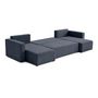 Voir la diapositive 3 : BEST MOBILIER Topaze - canapé panoramique - 7 places - convertible avec coffre - en tissu