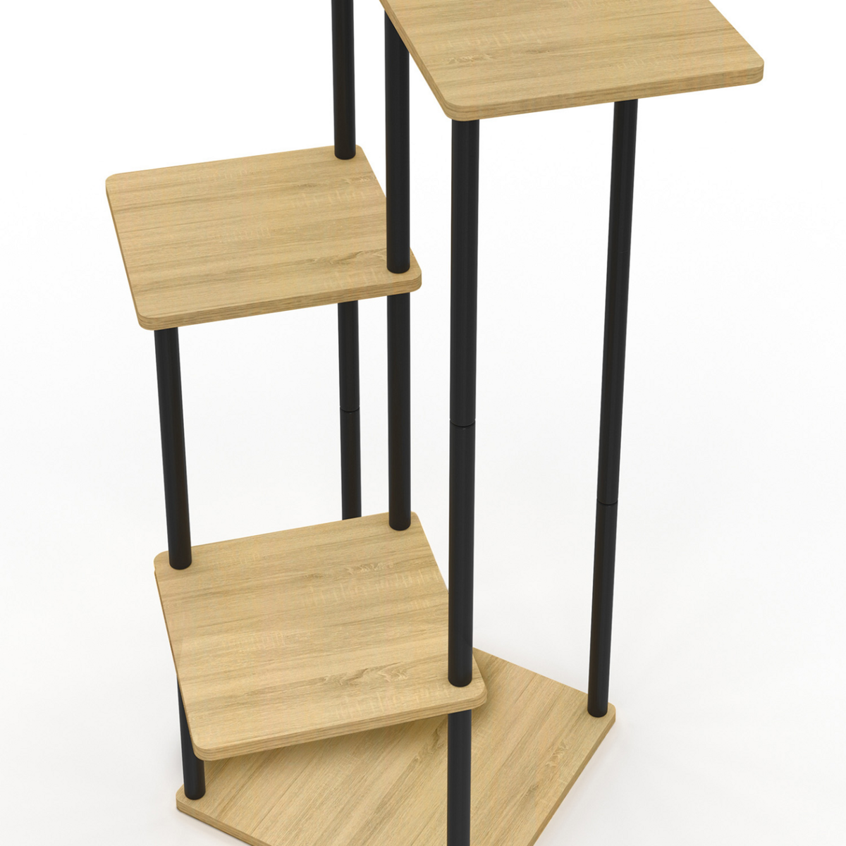 ID MARKET Etagère à pots de fleurs porte plante DETROIT 5 niveaux design industriel