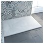Voir la diapositive 1 : Aurlane Receveur pour douche à l'italienne extra plat aspect ardoise blanc 90x140 cm - STONE 2