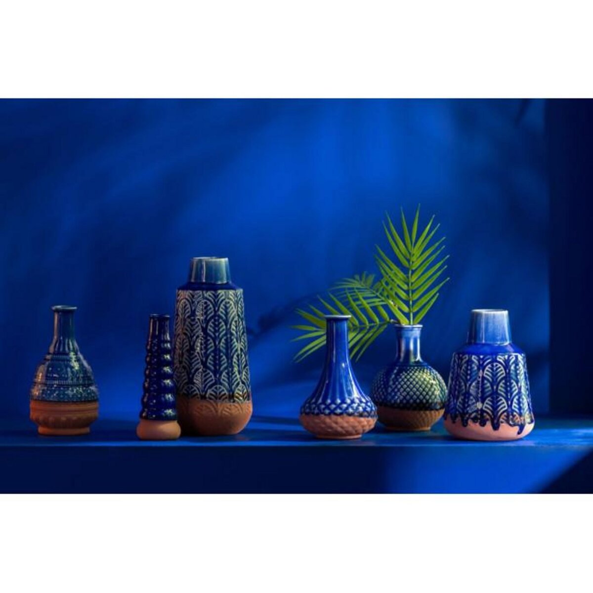 Paris Prix Vase Allongé en Porcelaine  Leo  25cm Bleu