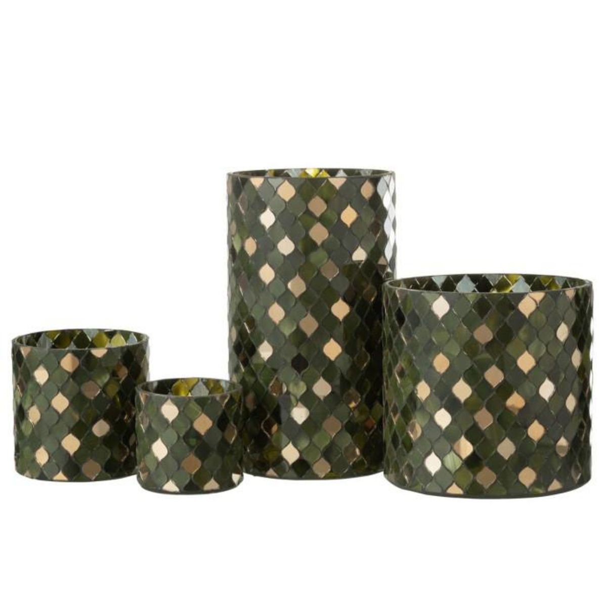 Paris Prix Photophore Déco Mosaïque  Tom  15cm Vert