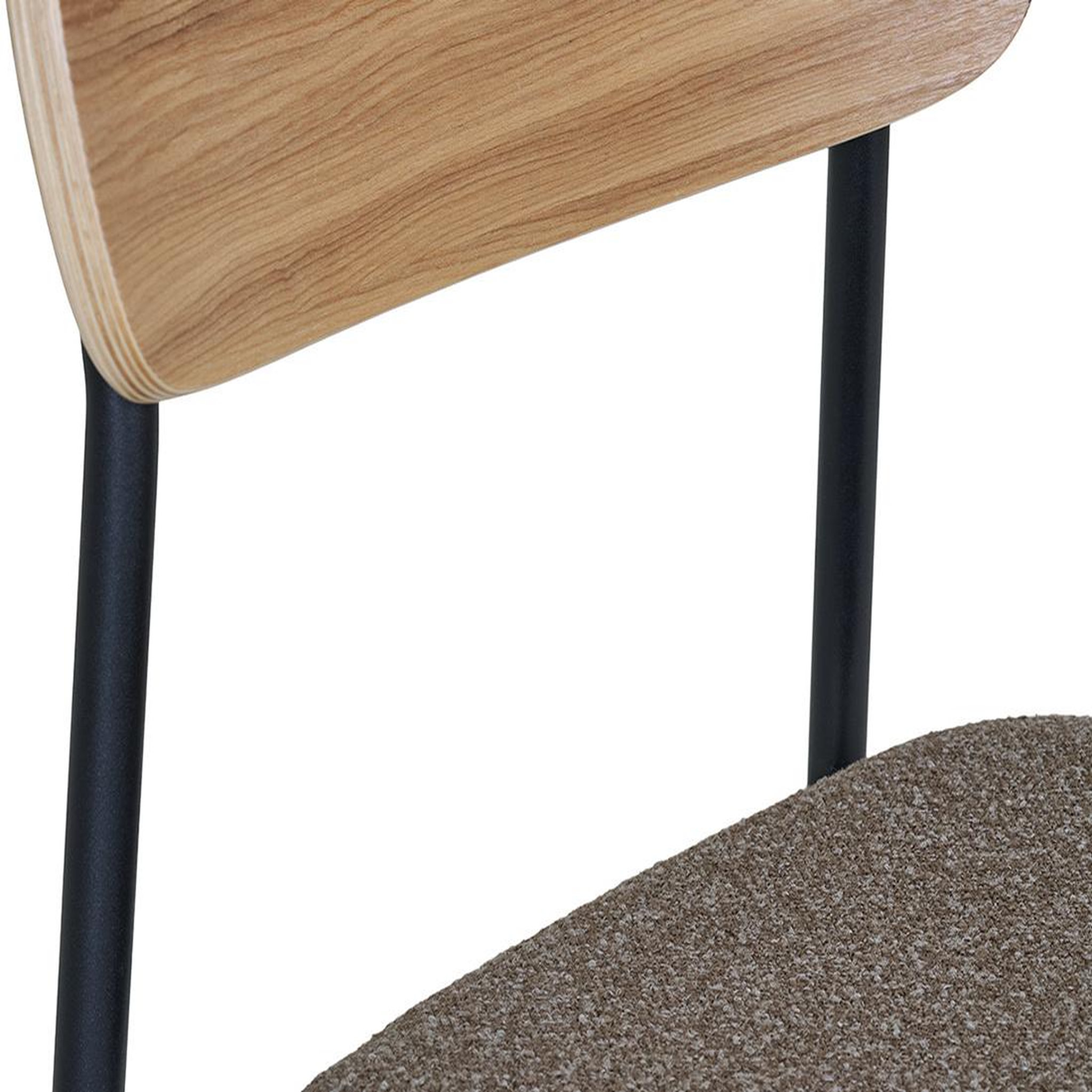 Voir la diapositive 6 : BEST MOBILIER Zoe - lot de 2 tabourets en bois de frêne - pieds en acier
