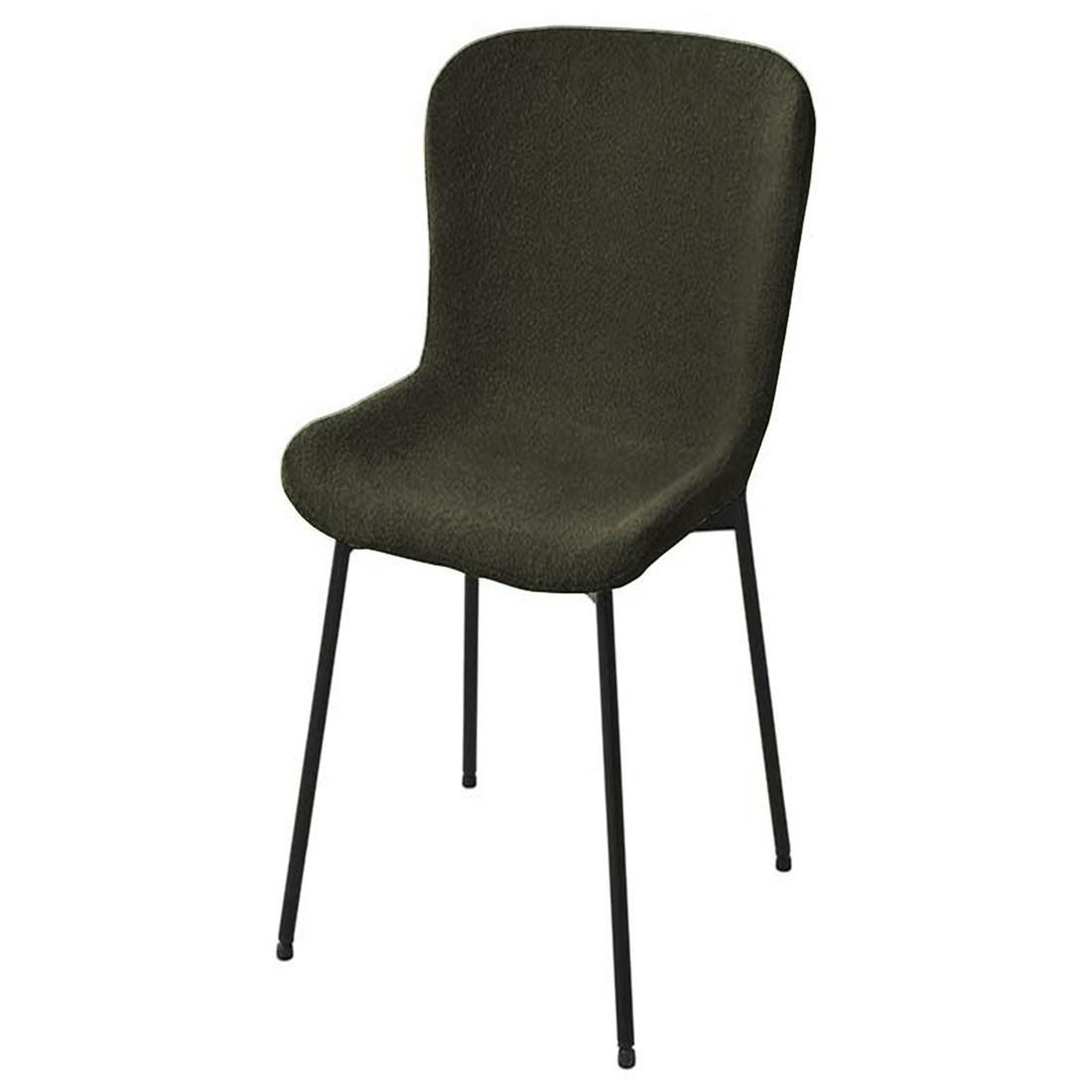 Voir la diapositive 3 : LISA DESIGN Castillo - lot de 4 chaises - kaki - en tissu bouclette
