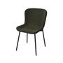 Voir la diapositive 3 : LISA DESIGN Castillo - lot de 4 chaises - kaki - en tissu bouclette