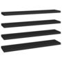 Voir la diapositive 2 : VIDAXL Etageres murales flottantes 4 pcs noir 120x23,5x3,8 cm MDF
