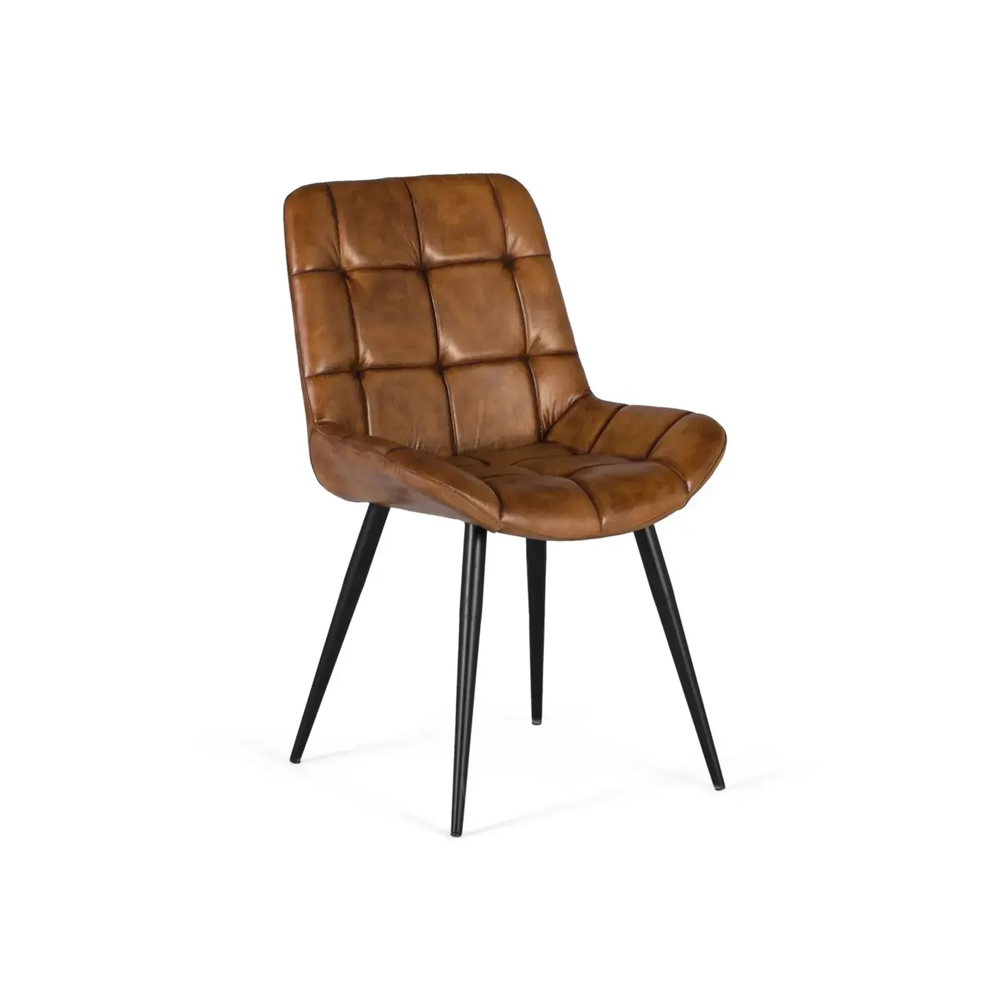 GINER Y COLOMER SL Chaise en cuir 50 cm style vintage industriel